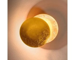 LED Moderne Wandlamp - Binnen 7W Gouden Wandlamp - Creatieve Eclipse Design Wandlamp - Eenvoudige Decoratieve Bedlamp - Geschikt voor Woonkamer Slaapkamer Trap - Ø20cm