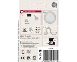 LED-module inbouwlamp 3-Step-Dim Nova Coin rond 51mm Coin 6W 530lm 230V dimbaar 4000K Satijn