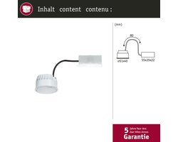 LED-module inbouwlamp Base Coin rond 50mm Coin 5W 370lm 230V 3000K Satijn