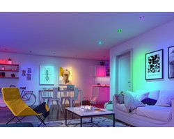 LED-module inbouwlamp Smart Home Zigbee 3.0 Base Coin Set van 1 rond 50mm Coin 4,9W 420lm 230V dimbaar RGBW+ Satijn