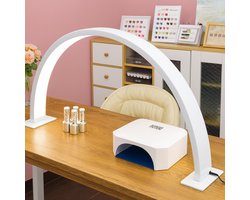 LED Nagellamp Halvemaan Wit 40 cm – USB Tafel Lamp voor Nagelstudio – Heldere Werkverlichting voor Manicure & Beauty Salon