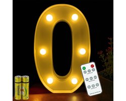 LED Nummer Licht - 3D Letterlamp - Afstandsbediening - Verstelbare helderheid - Perfect voor verjaardagsdecoratie - ShopVlot