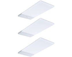 LED-onderkastverlichting Bredo Naderingsschakelaar Set van 3 3x2,5W 80x190mm 3x180lm 230/12V Zilver