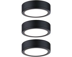 LED-onderkastverlichting Pukk 3x3,5W 65mm 3x210lm 230V rond Zwart