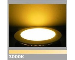 LED Paneel / Downlight Set BSE Rond Inbouw 6W 3000K Warm Wit 120mm Dimbaar Spatwaterdicht