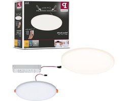 LED paneel inbouwlamp - Plafondlamp rond - Vochtige ruimtes verlichten - Spatwaterdicht IP44 - 185 mm rond - Satijn