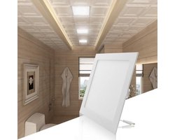 LED Paneel Vierkant Inbouw - 6 Watt - Warm Wit