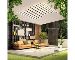 Led Plafond Lampen - 15 Waves - Voor Balkon, Gang, Slaapkamer, Eetkamer, Studeerkamer, Hal - Indoor Home Verlichting - Kroonluchter - Black Lampshade
