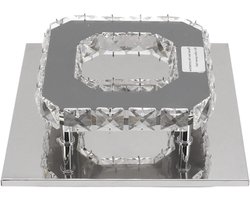 Led plafondlamp 3 heldere kleuren - moderne decoratieve vierkante kroonluchter met kunststof kristallen - woonkamer hal 85-265 V .