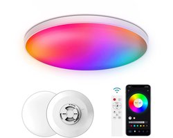 LED Plafondlamp 30Cm - LED Badkamerlamp - RGB Plafondlampen 2700K-6500K - Bluetooth - Smart App & Afstandsbediening - 2.4GHz WiFi - Werkt met Alexa, Google Home - Voor Keuken, Badkamer, Woonkamer - Verlichting overkapping - Plafonniere - Plafond lamp