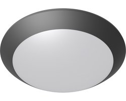 LED Plafondlamp - Badkamerlamp - Kingtron Aquin - Waterdicht IP65 - E27 Fitting - Opbouw - Rond - Antraciet