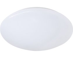 LED Plafondlamp - Badkamerlamp - Torna Puta - Opbouw Rond 12W - Spatwaterdicht IP44 - Warm Wit 3000K - Mat Wit Kunststof