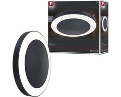 LED-plafondlamp Circula schemersensor Schemergestuurde bewegingsmelder (IR) zeewater bestendig IP44 rond 320mm 3000K 14W 880lm 230V Antraciet Kunststof