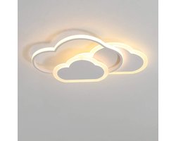 LED-plafondlamp, Creative Cloud plafondlamp, 32W 2700lm 42cm, warm wit 3000K, moderne witte plafondlamp/wandlamp voor de woonkamer