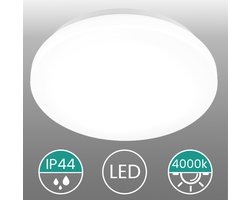 LED Plafondlamp IP44 – Badkamerlamp – 12W – 840 Lumen – 4000K Neutraal Wit – Rond – waterdicht – Wand & Plafond