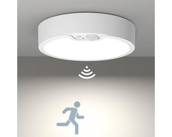 LED Plafondlamp met Bewegingsmelder en 3 Modi - Draadloos en Batterijgevoed