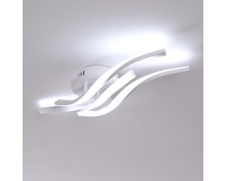 LED-plafondlamp, moderne plafondlamp 24W 2700LM, creatieve plafondlamp voor slaapkamer, woonkamer, badkamer, hal, keuken, koel wit 6500K, lengte 52 cm