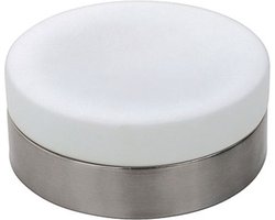 LED Plafondlamp - Opbouw Rond - E27 - Mat Chroom Aluminium - Ø180mm