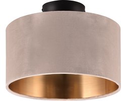 LED Plafondlamp - Plafondverlichting - Torna Julina - E14 Fitting - 2-lichts - Rond - Beige - Textiel