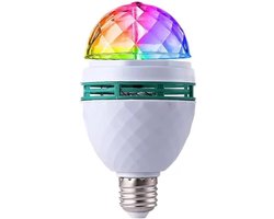 LED Roterende Discolamp - RGB - E27 Fitting - Gekleurde feestverlichting - Party Licht - Disco verlichting