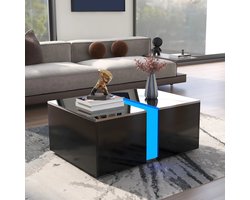 LED Salontafel – Verlichte Tafel – Salontafel Met Opbergruimte – Bijzettafel – 16 Kleuren LED Met Afstandsbediening – Uitschuifbare Lade
