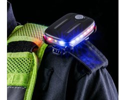 Led Schouderlicht Beveiliging Detectie Politie Schouderlichten Rood Blauw Led 360 ° Rotatie Waarschuwing Veiligheidslamp Voor Beveiligingspatrouille
