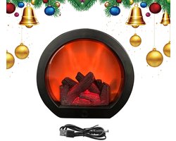 Led Sfeerhaard - Sfeerhaard - Mini Open Haard Lantaarn - open haard - verlichting - open haard - sfeerverlichting - Gesimuleerde houtskoolhaardverlichting - Decoratie voor binnentuin - Sfeervolle kerstverlichting - Sfeervolle Halloween-verlichting