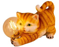 LED Solar Outdoor Lamp "Kat" 25 cm Geïntegreerde LED Schemersensor Buitenlamp Kunststof