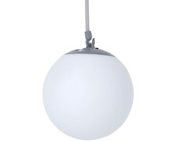 LED solarlamp hanglamp balkonlamp wit globe buitenlamp rubber lus, kunststof, 4x LED warm wit, DxH 20x75 cm