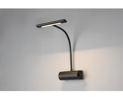 LED Spiegelverlichting - Schilderijverlichting - Torna Curty - 4W - Warm Wit 3000K - Dimbaar - Ovaal - Mat Zwart - Aluminium