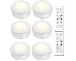 LED-spotpakket - 6 stijlvolle lampen met 2 handige afstandsbedieningen