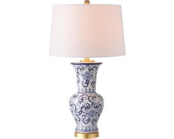 Led Tafellamp - Klassieke Lamp - Sfeerverlichting Wonen - Inclusief Energiezuinige Led - 719 cm Hoog - Blauw Wit