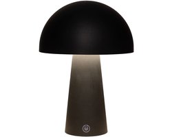 LED Tafellamp rond zwart 15x15x21cm.