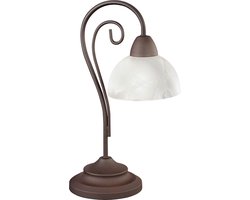 LED Tafellamp - Tafelverlichting - Torna Kantra - E14 Fitting - Rond - Roestkleur - Aluminium