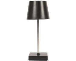 LED tafellamp - Touch lamp - Modern design - Tafellamp - Nachtlamp - Bureaulamp - Draadloos - Dimbaar - Drie lichtstanden - op batterijen - Woonkamer - Slaapkamer - Zwart