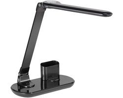 LED-tafellamp, verstelbaar, 3 standen, touchdimmer, spot, USB-staande lamp