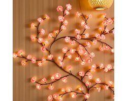 LED Tak Verlichting - Bloesem Lampjes - Wanddecoratie - 96 Lichtjes Afstandsbediening - Niet gespecificeerd - Roze