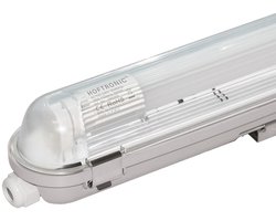 LED TL armatuur 120cm - T8 (G13) - 18 Watt 1980 lumen (110lm/W) - 3000K warm wit (830) - Koppelbaar - Flikkervrij - IP65 waterdicht - LED TL Lamp