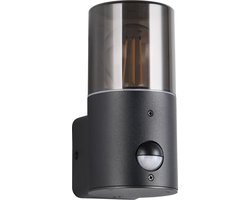 LED Tuinverlichting - Buitenlamp - Trion Sicho - E27 Fitting - Bewegingssensor - Mat Zwart - Alumunium