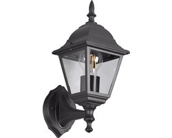 LED Tuinverlichting - Buitenlamp - Trion Zena - E27 Fitting - Spatwaterdicht IP44 - Mat Zwart - Alumunium
