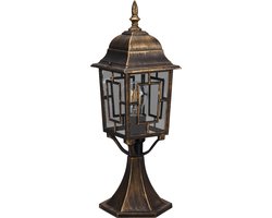 LED Tuinverlichting - Staand - Buitenlamp - Torna Torno Laag - E27 Fitting - Spatwaterdicht IP44 - Brons - Aluminium