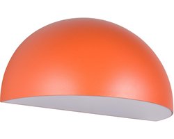 LED Tuinverlichting - Wandlamp Buitenlamp - Trion Stein - E27 Fitting - Halfrond - IP44 - Oranje - Aluminium
