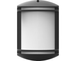 LED Tuinverlichting - Wandlamp - Orkidera 4 - Kunststof Mat Zwart - E27 Fitting - Ovaal