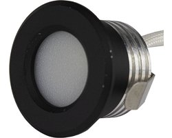LED Veranda inbouwspot | Mini | Ø31mm | 1.5 W | Dimbaar - Zwart | 2700K - Warm wit (827)