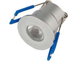 LED Veranda Spot - Velvalux - 3W - Natuurlijk Wit 4000K - Dimbaar - Waterdicht IP65 - Inbouw - Rond - Mat Zilver - Aluminium - 12V