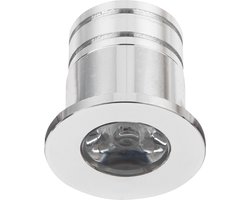 LED Veranda Spot Verlichting - Velvalux - 3W - Natuurlijk Wit 4000K - Inbouw - Dimbaar - Rond - Mat Zilver - Aluminium - Ø31mm