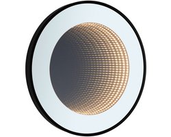 LED-verlichte spiegel Miro IP44 Tunable White 70lm 230V 11,5W Spiegel, Zwart mat