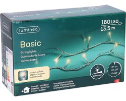 LED-verlichting - 180 LED - 13.5 meter - Warm wit - Transparant snoer