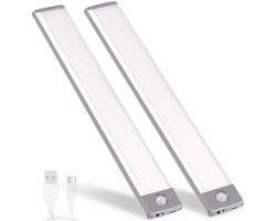LED Verlichting met Bewegingssensor - 2 Stuks - LED Lamp - Kastverlichting - Trapverlichting - Keukenverlichting - Keukenlamp - Draadloos - LED Strip - Ledstrip - Nachtlampje - Kastlamp - Keukenverlichting Onderbouw LED