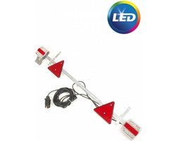 LED verlichtingsbalk uitschuifbaar van 110 cm tot 160 cm - 7 polig - inclusief reflectoren